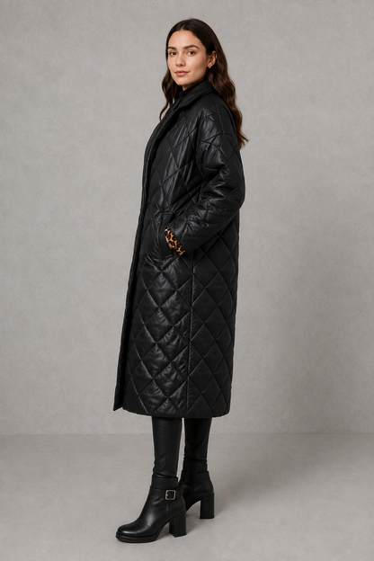 Women Reversible Quilted Leopard Print Padded Jacket - Image 3