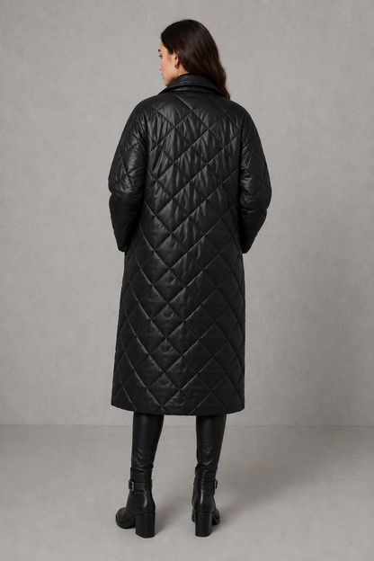 Women Reversible Quilted Leopard Print Padded Jacket - Image 4