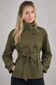 Women's Short Belted Trench Coat – Lightweight Classic Everyday Jacket - Image 4