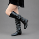 Women's Block Heel Knee High Boots – Comfortable Low Heel Slouch Boots for Everyday Wear - Image 2