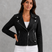 Women Suede Cropped Tailored Jacket - Image 5