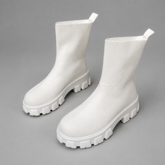 Women's Waterproof Ankle Boots – Warm Fur-Lined Stretch Slip-On Everyday Comfort