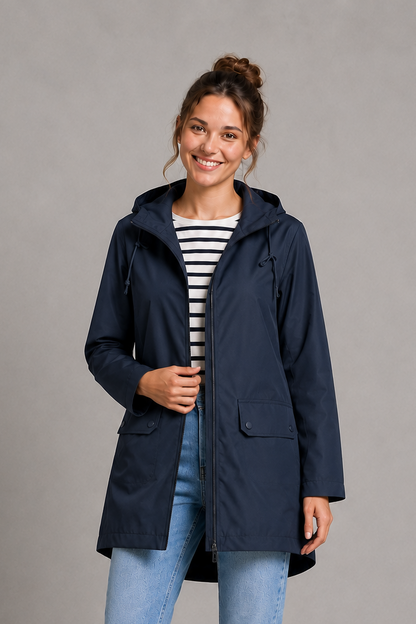 Women Waterproof Windproof Hooded Rain Jacket Lightweight - Image 11