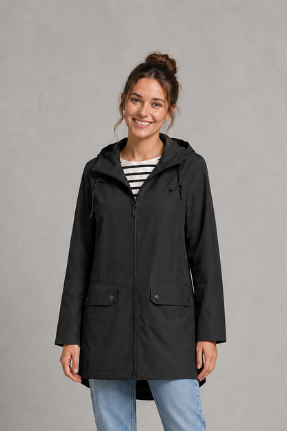 Women Waterproof Windproof Hooded Rain Jacket Lightweight