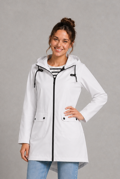 Women Waterproof Windproof Hooded Rain Jacket Lightweight - Image 10