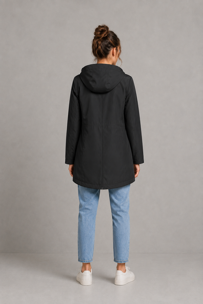 Women Waterproof Windproof Hooded Rain Jacket Lightweight - Image 3