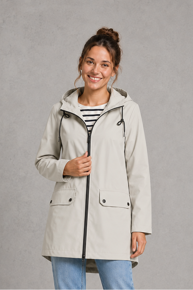 Women Waterproof Windproof Hooded Rain Jacket Lightweight - Image 5