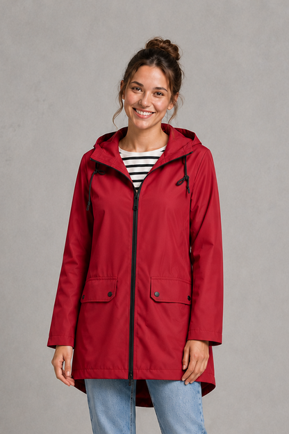 Women Waterproof Windproof Hooded Rain Jacket Lightweight - Image 7