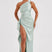 Women One Shoulder High Slit Draped Formal Maxi Dress - Image 15