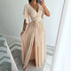 Elarisse – Wrap Flutter Sleeve Maxi Dress