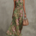 Women Halterneck Floral Maxi Dress Sleeveless Summer