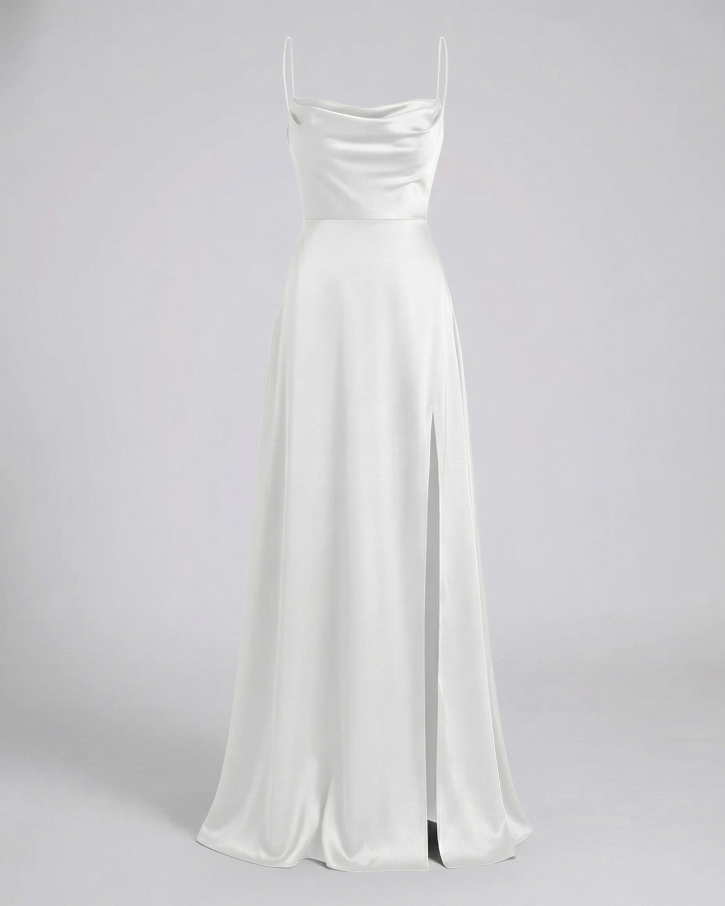 Women Satin Cowl Neck Maxi Dress Formal Evening Gown - Image 10