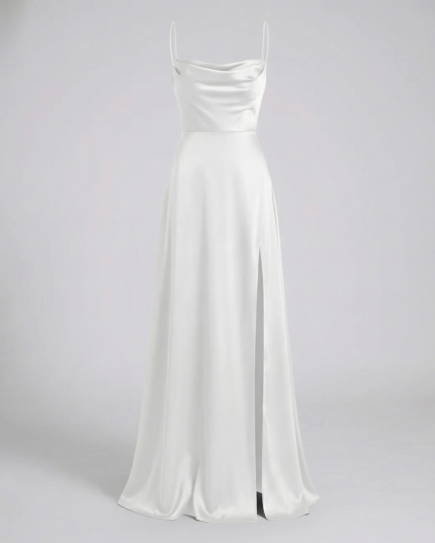 Women Satin Cowl Neck Maxi Dress Formal Evening Gown - Image 10