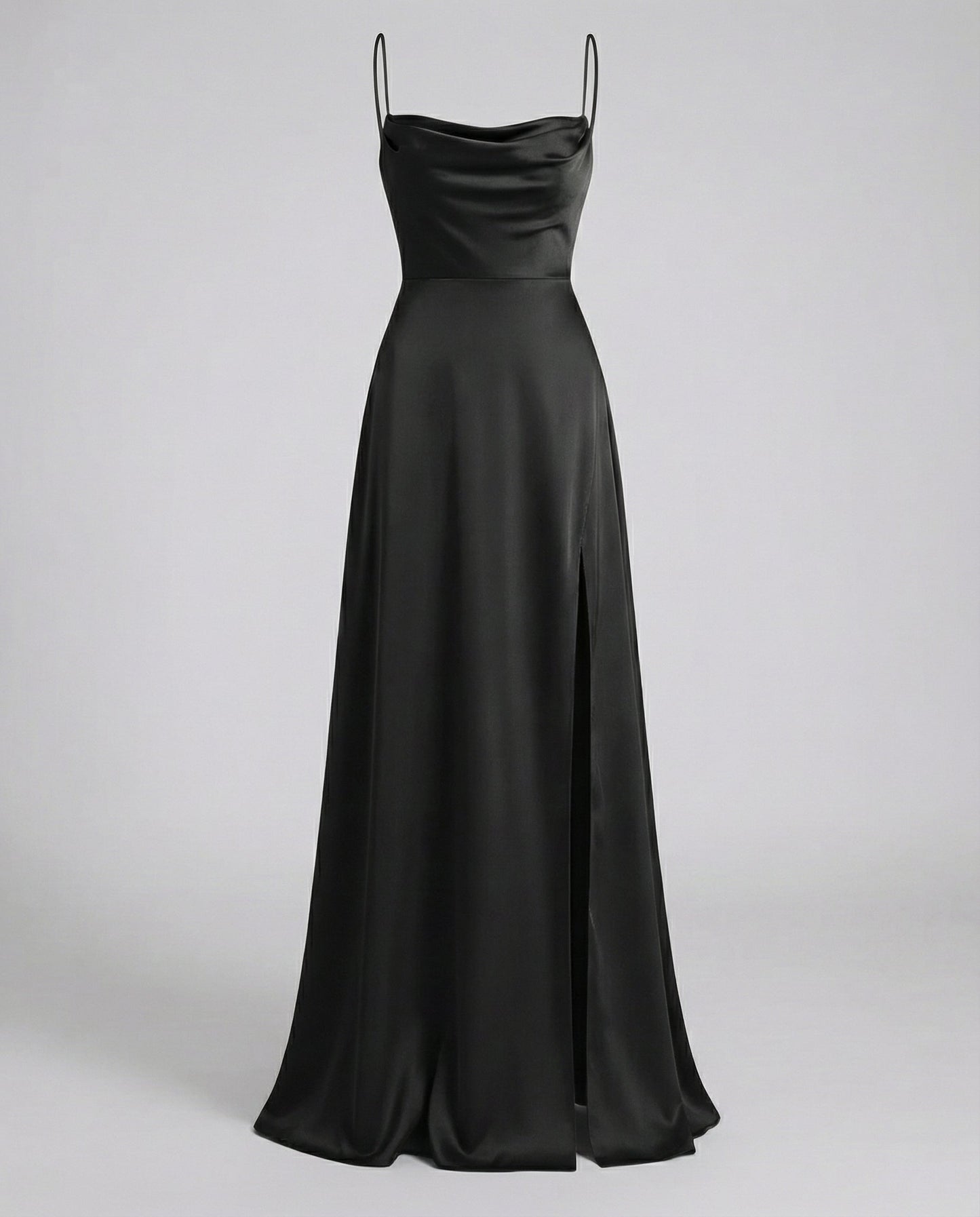 Women Satin Cowl Neck Maxi Dress Formal Evening Gown - Image 11