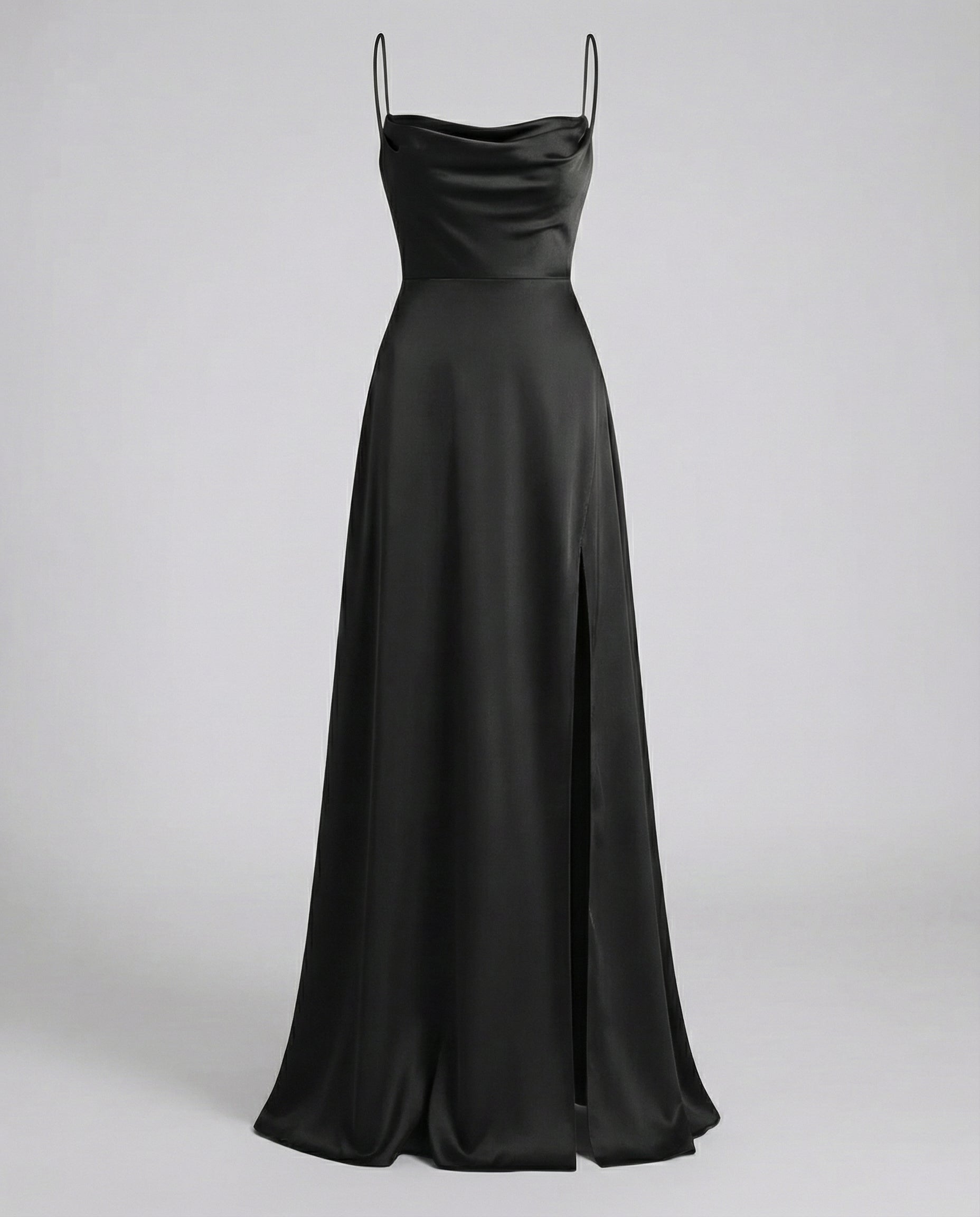 Women Satin Cowl Neck Maxi Dress Formal Evening Gown - Image 11