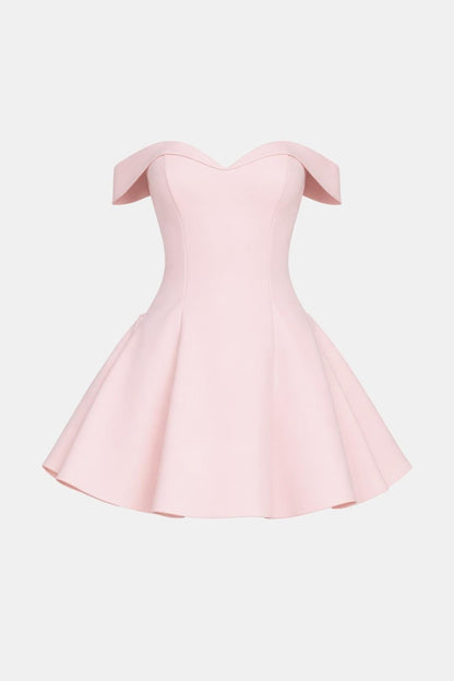 Zariyah – Off-Shoulder Sculpted Mini Dress - Image 6