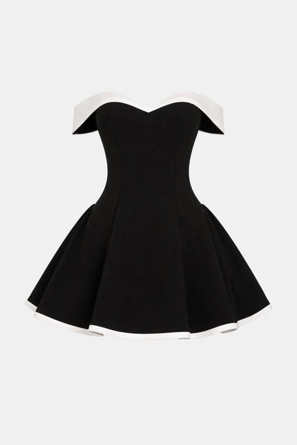 Zariyah – Off-Shoulder Sculpted Mini Dress - Image 8