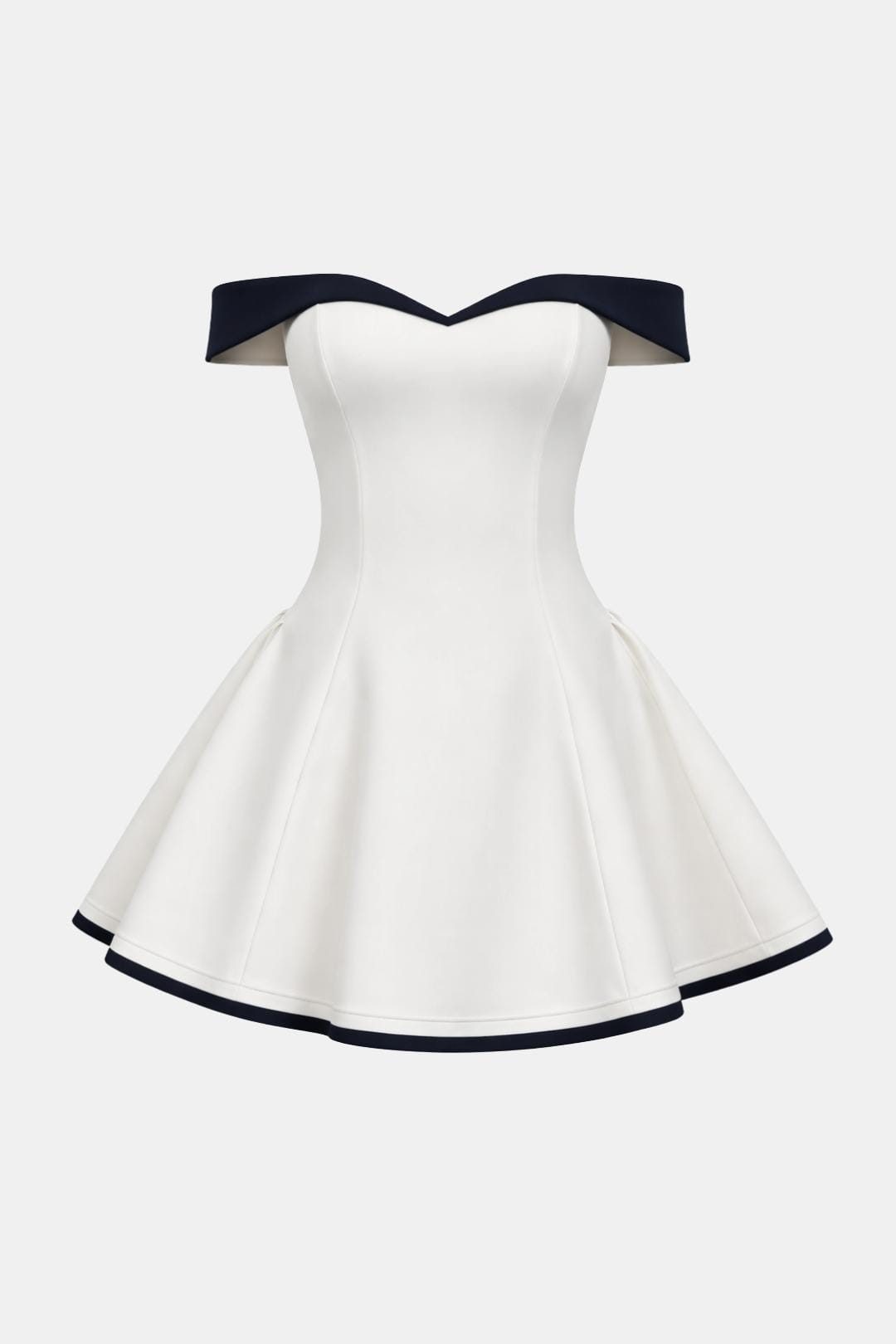 Zariyah – Off-Shoulder Sculpted Mini Dress - Image 9