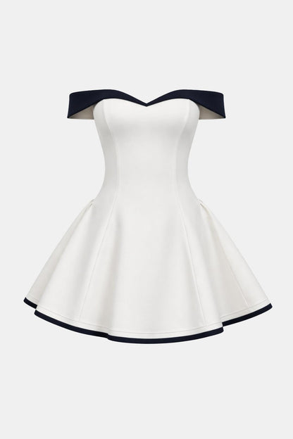 Zariyah – Off-Shoulder Sculpted Mini Dress - Image 9