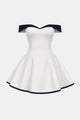 Zariyah – Off-Shoulder Sculpted Mini Dress - Image 9