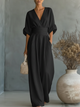 Flemira - Fluid V Neck Jumpsuit