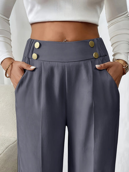 Women High Waisted Wide Leg Trousers - Image 10