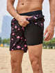 Men's Slim Fit Patterned Swim Trunks Inner Liner - Image 2