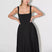 Women Square Neck Sleeveless Midi Dress Spring