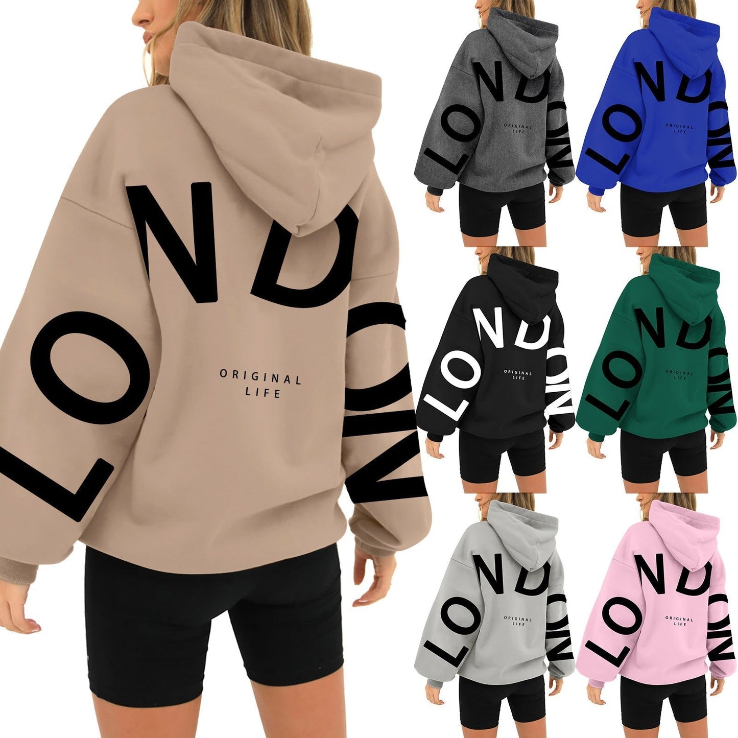 Novira - Sweat à capuche imprimé London