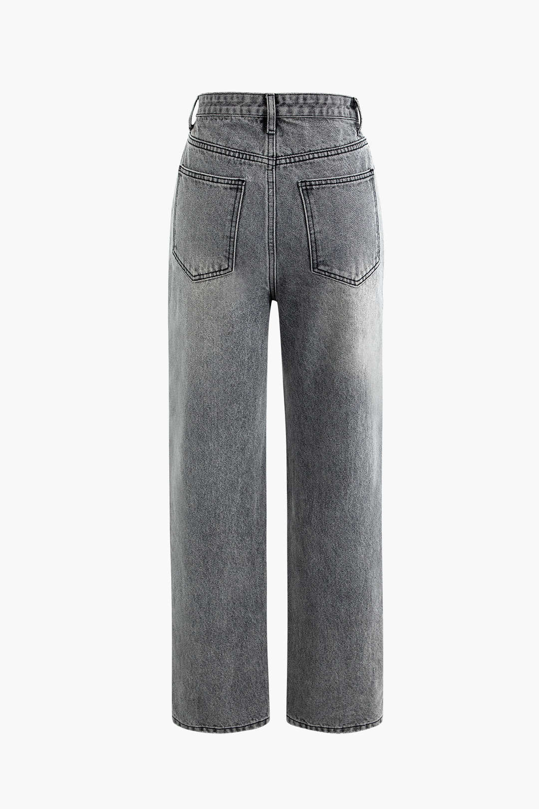 Elvarynn - Jeans de cintura asimétrica para mujer