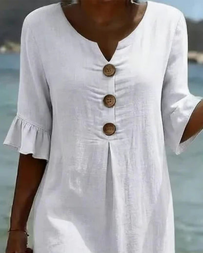 Contrina - Cotton Linen Summer Dress
