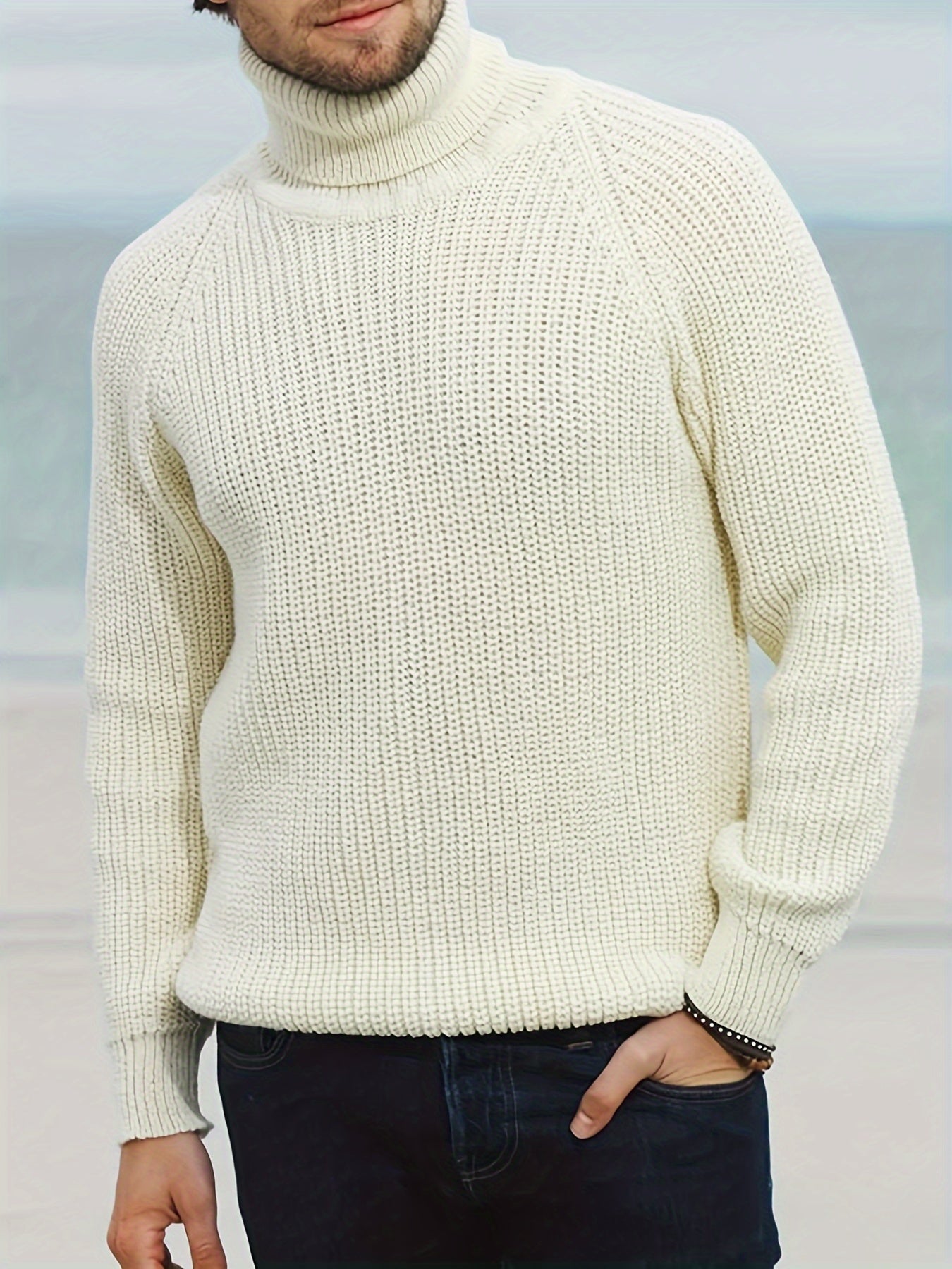 Norvex – Suéter de cuello alto para hombre