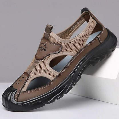 Men's Breathable Mesh Closed Toe Walking Sandals Lightweight