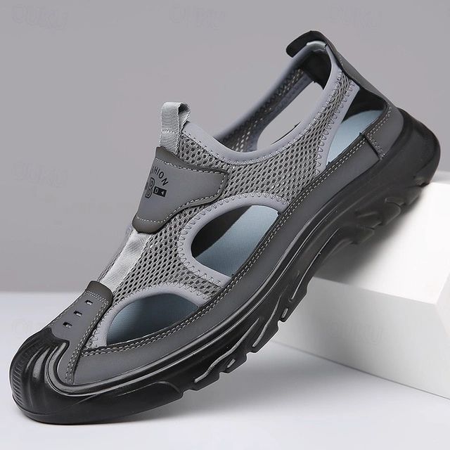 Men's Breathable Mesh Closed Toe Walking Sandals Lightweight - Image 3