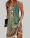 Lunaria - Vestido de verano midi sin mangas para mujer con escote en V