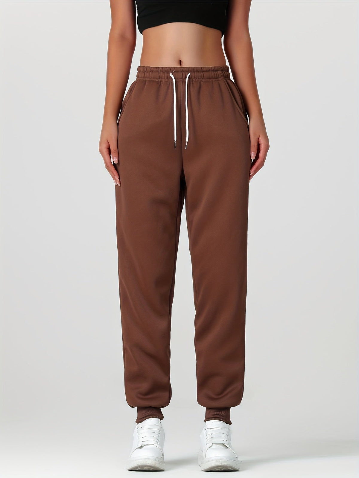 Women's Fleece Lined Cuffed Joggers - Image 17