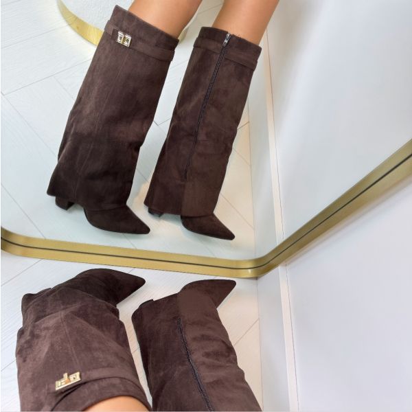 Velorna – Botas de tacón grueso para mujer con hebilla