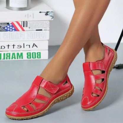 Women White Strappy Flat Sandals Arch Support Non-Slip - Image 13