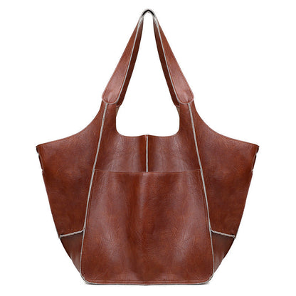 Marcella - Oversized Vintage Leather Shoulder Bag