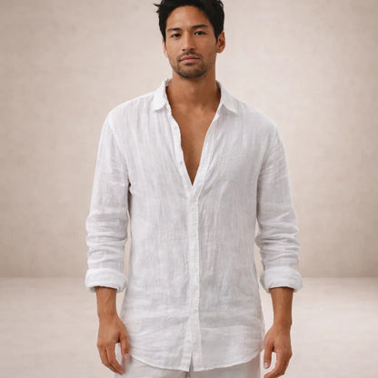 Luméro - Mens Linen Relaxed Shirt