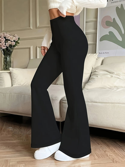 Women High Waisted Flared Trousers - Image 3