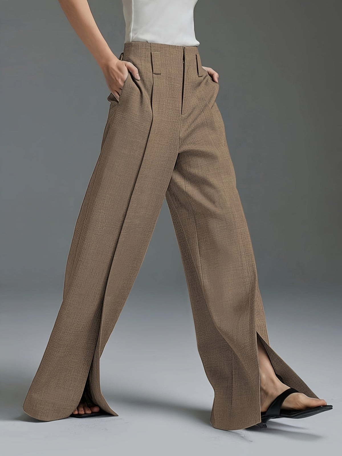 Women's Wide Leg Trousers - Image 9