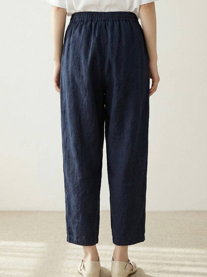 Emiliora – Pantalon slim taille à cordon pour femme