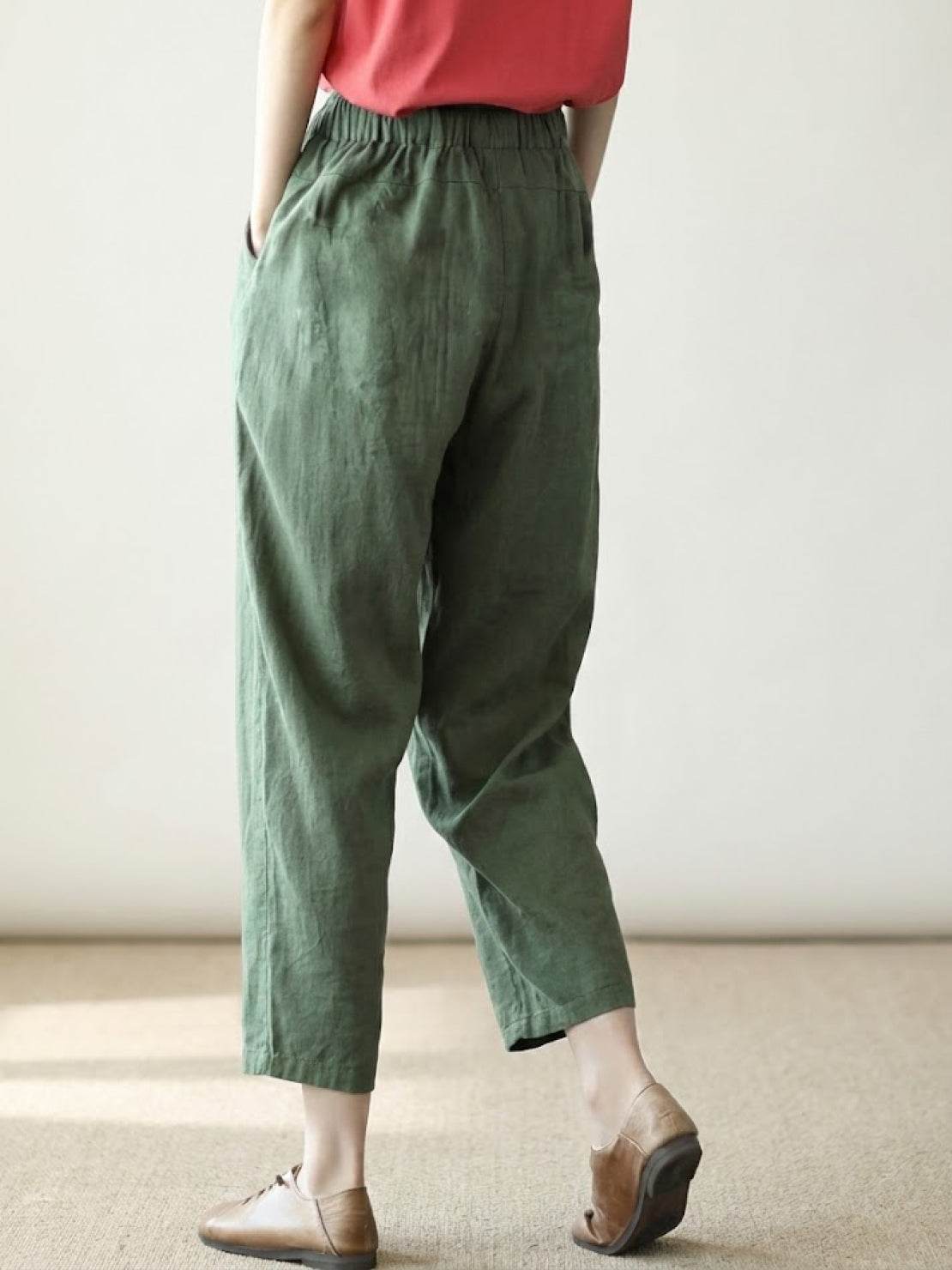 Emiliora – Pantalon slim taille à cordon pour femme