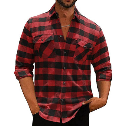 Men's Classic Plaid Button Up Shirt - Image 2