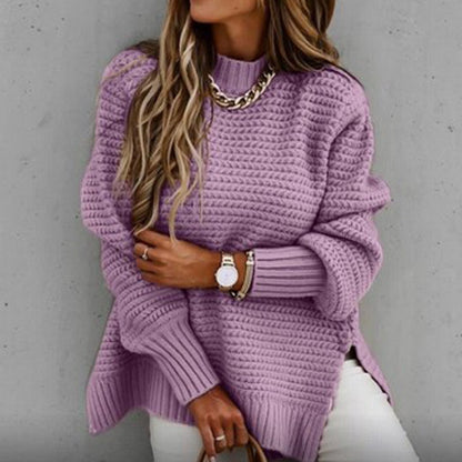 Luretta – Pull à col roulé en grosse maille pour femme