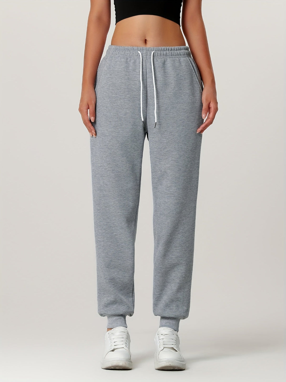 Women's Fleece Lined Cuffed Joggers - Image 21