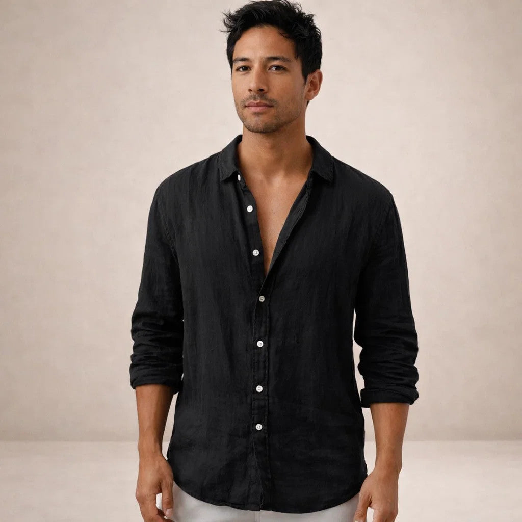Luméro - Mens Linen Relaxed Shirt