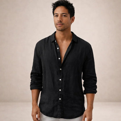 Luméro - Mens Linen Relaxed Shirt