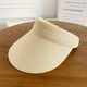 Women's Wide Brim Foldable Straw Sun Visor UV Protection - Image 9
